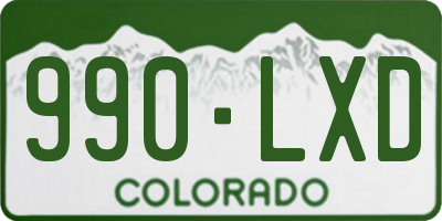CO license plate 990LXD