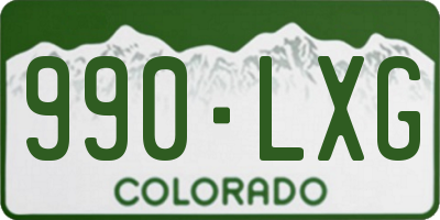 CO license plate 990LXG