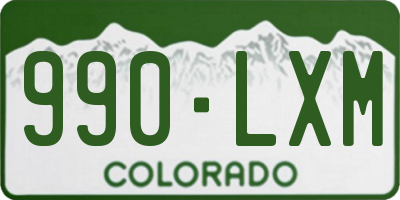CO license plate 990LXM