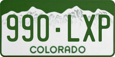 CO license plate 990LXP