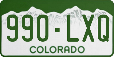 CO license plate 990LXQ