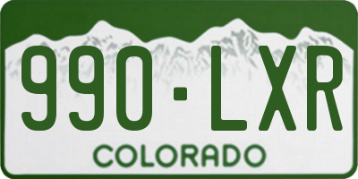 CO license plate 990LXR