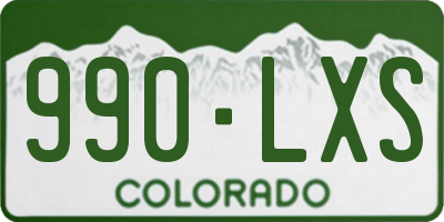 CO license plate 990LXS