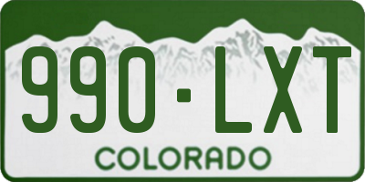 CO license plate 990LXT