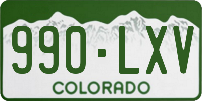 CO license plate 990LXV