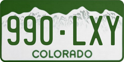 CO license plate 990LXY