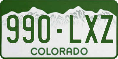 CO license plate 990LXZ