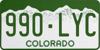CO license plate 990LYC