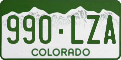 CO license plate 990LZA