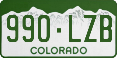 CO license plate 990LZB