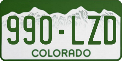 CO license plate 990LZD