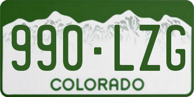 CO license plate 990LZG