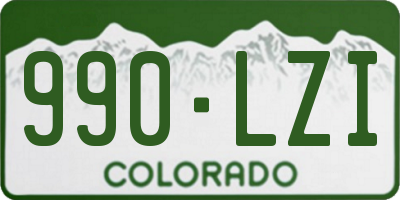 CO license plate 990LZI