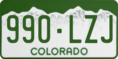 CO license plate 990LZJ