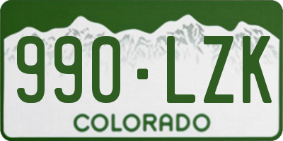 CO license plate 990LZK