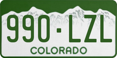 CO license plate 990LZL