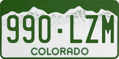CO license plate 990LZM