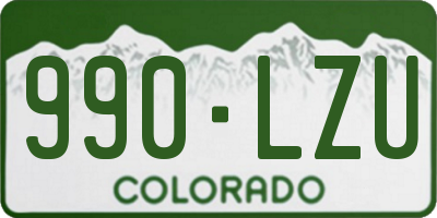 CO license plate 990LZU