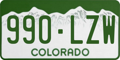 CO license plate 990LZW