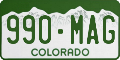 CO license plate 990MAG