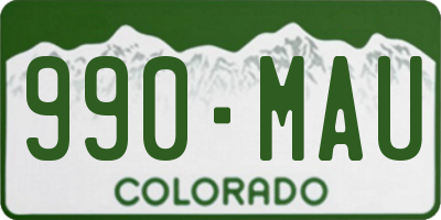 CO license plate 990MAU