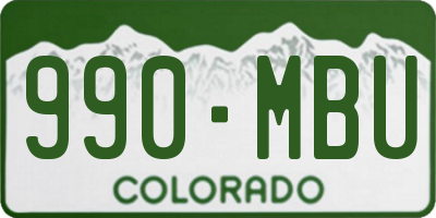 CO license plate 990MBU