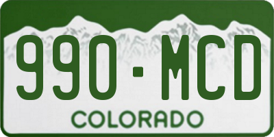 CO license plate 990MCD