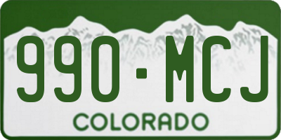 CO license plate 990MCJ