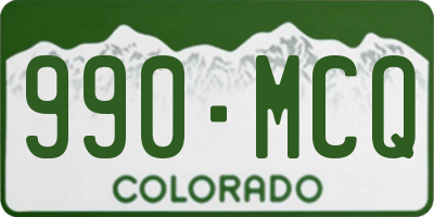 CO license plate 990MCQ