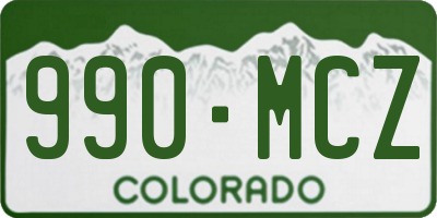 CO license plate 990MCZ