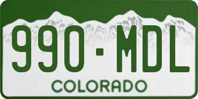 CO license plate 990MDL