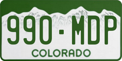 CO license plate 990MDP