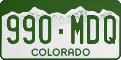 CO license plate 990MDQ