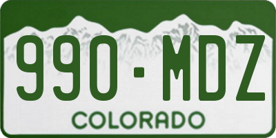 CO license plate 990MDZ