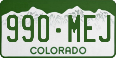 CO license plate 990MEJ