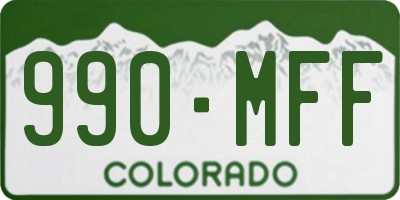 CO license plate 990MFF