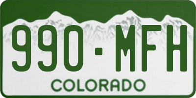 CO license plate 990MFH