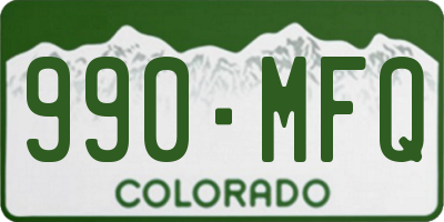 CO license plate 990MFQ