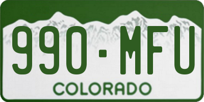CO license plate 990MFU