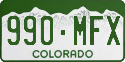 CO license plate 990MFX