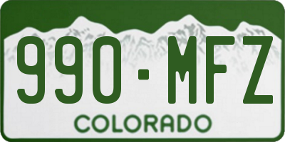 CO license plate 990MFZ