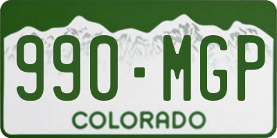 CO license plate 990MGP