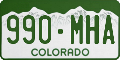 CO license plate 990MHA