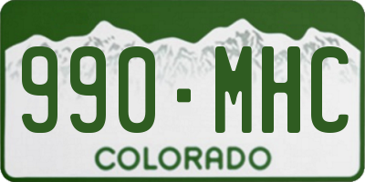 CO license plate 990MHC