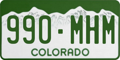 CO license plate 990MHM