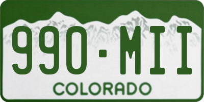 CO license plate 990MII