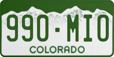 CO license plate 990MIO