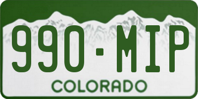 CO license plate 990MIP