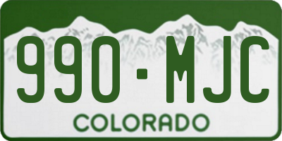 CO license plate 990MJC