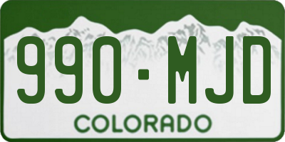 CO license plate 990MJD